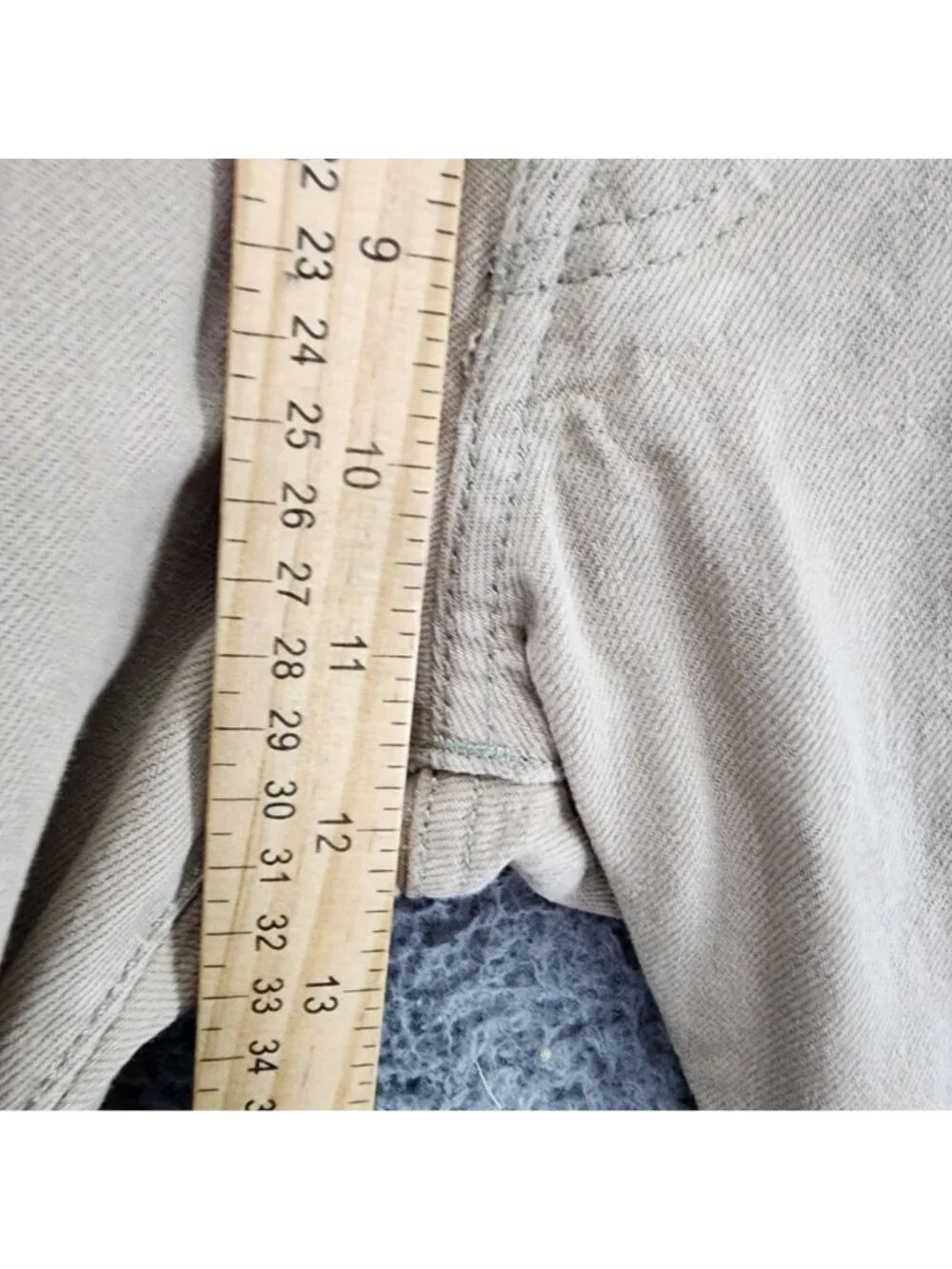 Levis Jeans Mens 36x34 501 Tan Denim Button Fly Classic Straight Leg *Read*